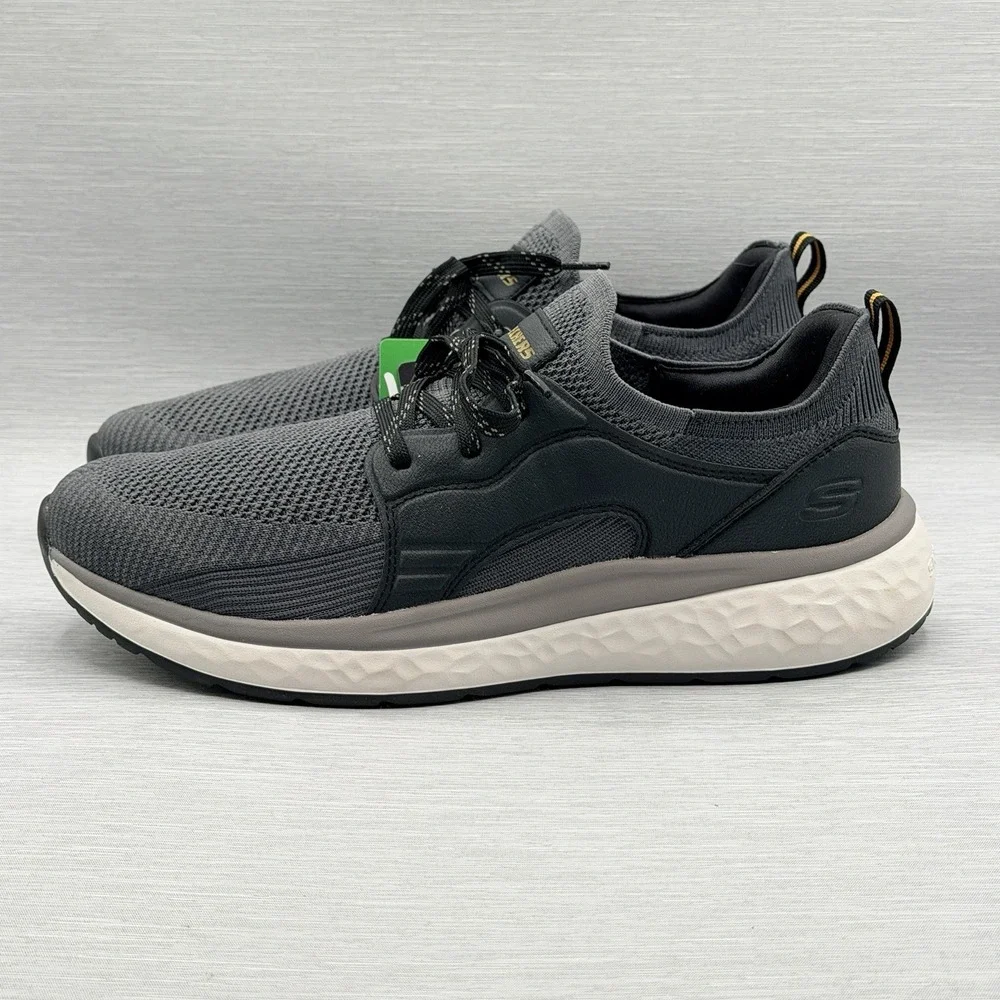 Skechers Men's 11.5 Shoes Gray Sneakers Relaxed Fit Walking Dalton 210986